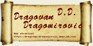 Dragovan Dragomirović vizit kartica